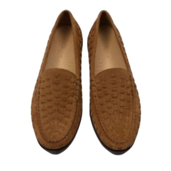 ZARA BRAIDED LEATHER LOAFERS BROWN | 2623/920
